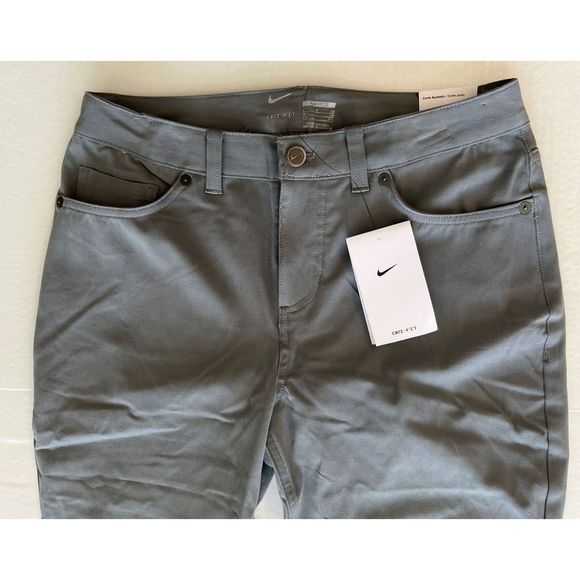 Nike BV6081 084 Women's Sz 4 Gray DRI-FIT Slim Fit Golf Pants - Picture 4 of 14